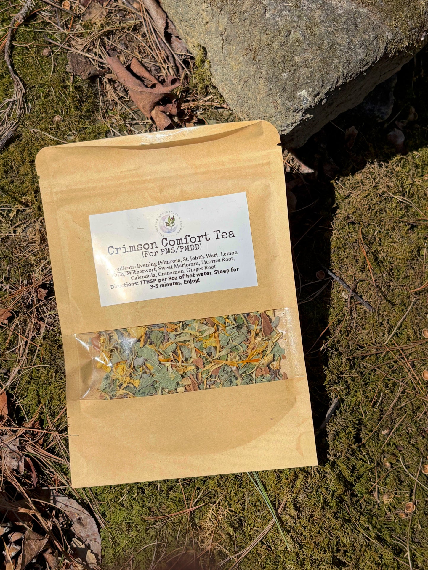 Crimson Comfort Team - Cycle support for PMS + PMDD Small Batch herbal Formula